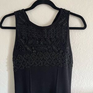 Carole Little Black Beaded Dress